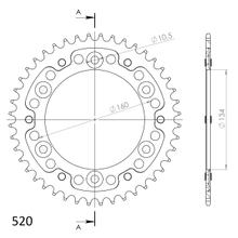 Supersprox Stealth 520 LK 160,0 mm Ø 134 mm 43Z 6 trous aluminium/acier argenté