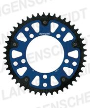 Pignon Supersprox Stealth 520 LK 130,8 mm Ø 110 mm 44T à 5 trous en aluminium/acier bleu