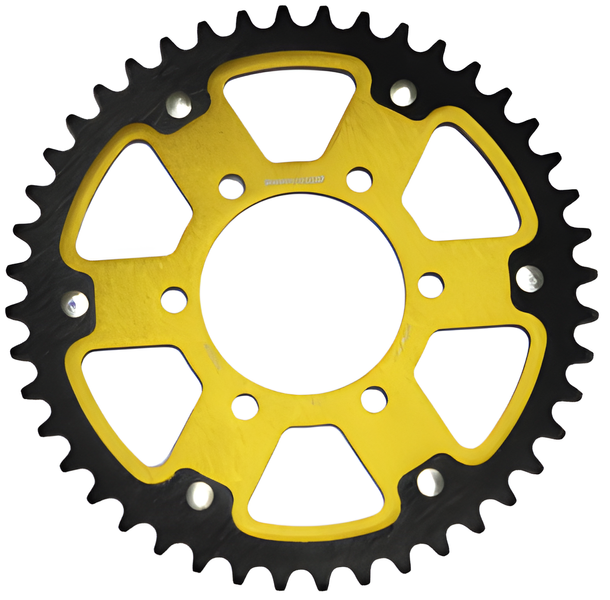 Supersprox Stealth 520 LK 100.0mm Ø 80mm 44T 6-hole aluminium/steel gold sprocket