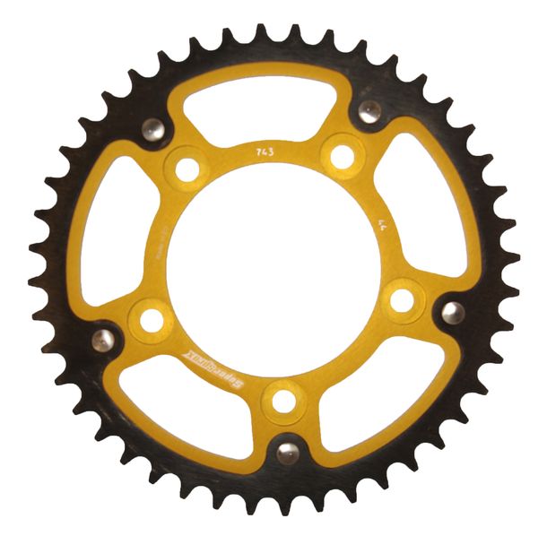 Supersprox Stealth 520 LK 124,0mm Ø 100mm 44T Pignone dorato a 5 fori in alluminio/acciaio
