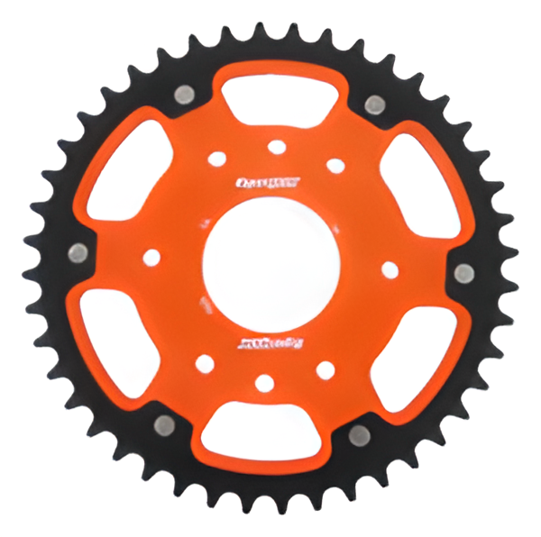 Kettenrad Supersprox Stealth 520 LK 110,0mm Ø 63mm 44Z 8-Loch Aluminium / Stahl orange