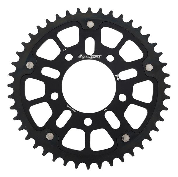 Supersprox Stealth 520 LK 100.0mm Ø 76mm 44T 5-hole aluminium/steel chain wheel black