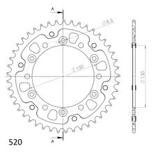 Rozetka Supersprox Stealth 520 dělicí rozteč 150,0mm průměr 130mm 45 zubů 6 děr hliník / ocel zlatá