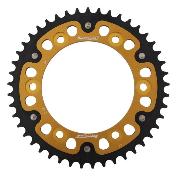 Kettenrad Supersprox Stealth 520 LK 160,0mm Ø 134mm 45Z 6-Loch Aluminium / Stahl gold