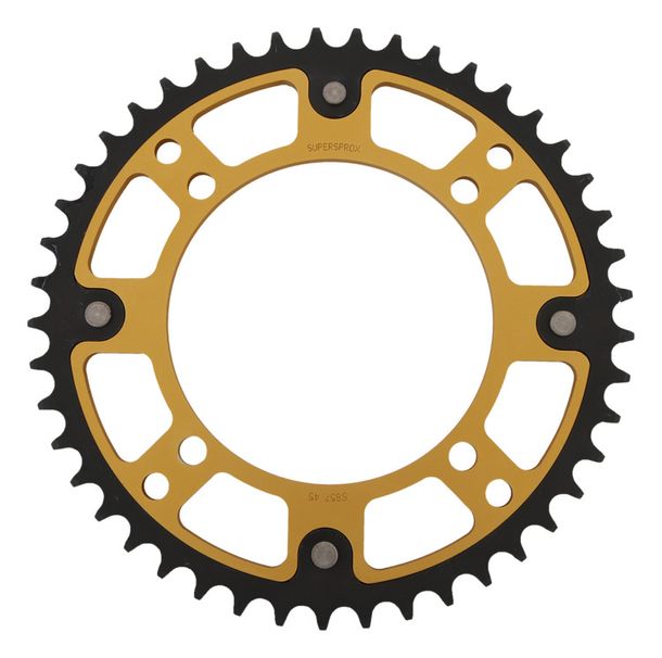 Piñón dorado Supersprox Stealth 520 LK 145,0 mm Ø 125 mm 45Z de 4 orificios