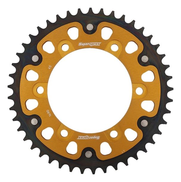 Kettenrad Supersprox Stealth 520 LK 140,0mm Ø 120mm 45Z 6-Loch Aluminium / Stahl gold