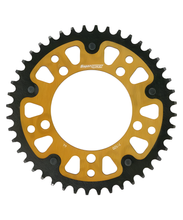 Ozubené kolo řetězu Supersprox Stealth 520, roztečná kružnice 130,8mm, průměr 110mm, 45 zubů, 5 děr, hliník / ocel, zlatá