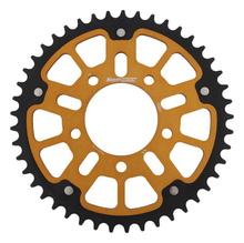 Piñón dorado de aluminio/acero Supersprox Stealth 520 LK 100,0 mm Ø 76 mm 45Z