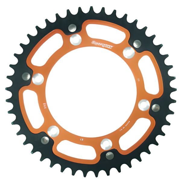 Kettenrad Supersprox Stealth 520 LK 150,0mm Ø 125mm 45Z 6-Loch Aluminium / Stahl orange