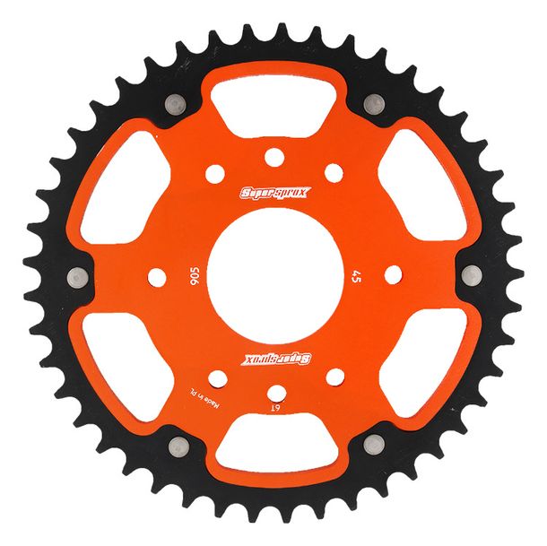 Supersprox Stealth 520 LK 110,0 mm Ø 63 mm 45Z Pignone a 8 fori in alluminio/acciaio arancione