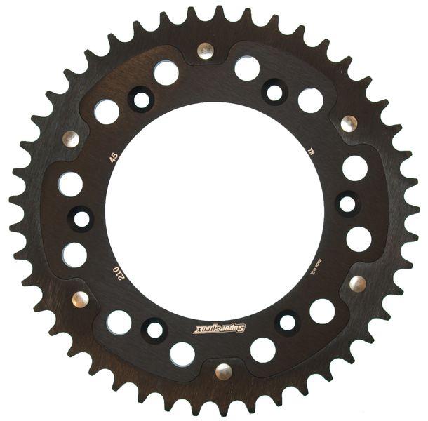 Kettenrad Supersprox Stealth 520 LK 153,0mm Ø 125mm 45Z 6-Loch Aluminium / Stahl schwarz