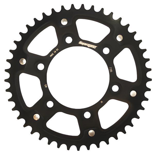 Kettenrad Supersprox Stealth 520 LK 124,0mm Ø 100mm 45Z 6-Loch Aluminium / Stahl schwarz