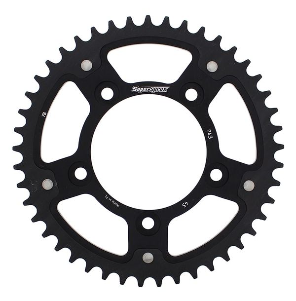 Supersprox Stealth 520 LK 124,0mm Ø 100mm 45Z Pignone nero a 5 fori in alluminio/acciaio