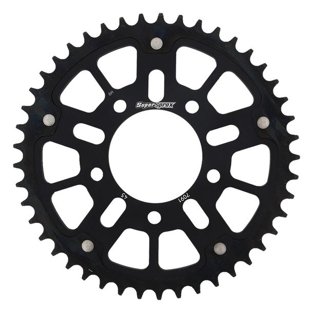 Kettenrad Supersprox Stealth 520 LK 100,0mm Ø 76mm 45Z 5-Loch Aluminium / Stahl schwarz