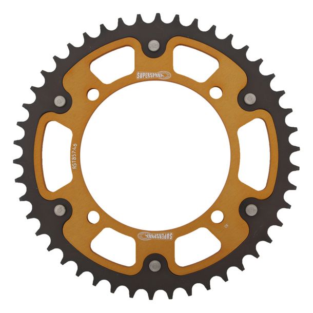 Supersprox Stealth 520 LK 145,0 mm Ø 125 mm 46Z Pignone dorato a 4 fori in alluminio/acciaio