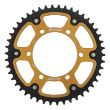 Rueda de cadena dorada Supersprox Stealth 520 LK 125,0 mm Ø 106 mm 46Z de 6 orificios en aluminio y acero