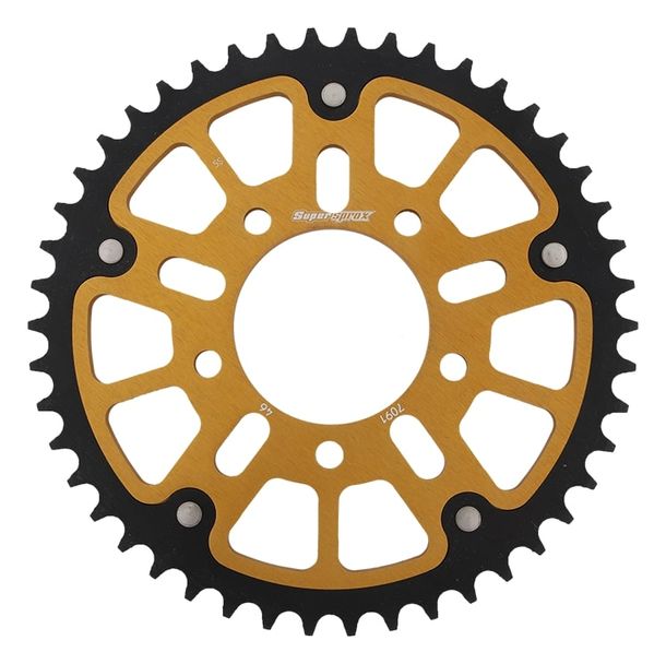 Piñón dorado Supersprox Stealth 520 LK 100,0 mm Ø 76 mm 46T 5 orificios