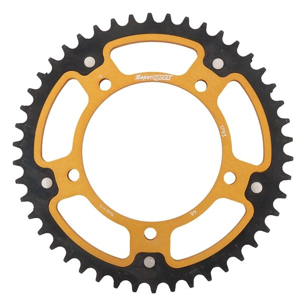 Kettenrad Supersprox Stealth 520 LK 140,0mm Ø 120mm 46Z 5-Loch Aluminium / Stahl rot