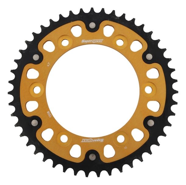 Kettenrad Supersprox Stealth 520 LK 160,0mm Ø 134mm 47Z 6-Loch Aluminium / Stahl gold