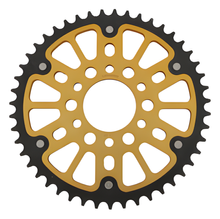 Chaîne dorée Supersprox Stealth 520 LK 88,9 mm Ø 63,5 mm 47Z à 6 trous en aluminium/acier