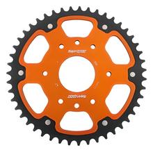 Pignon Supersprox Stealth 520 LK 110,0 mm Ø 63 mm 47Z 8 trous en aluminium/acier orange
