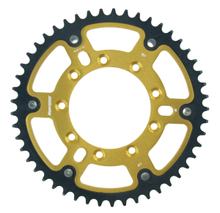 Pignon Supersprox Stealth 520 LK 124,0 mm Ø 105 mm 49Z 9 trous en aluminium/acier doré