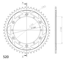 Supersprox Stealth 520 LK 175.0 mm diameter 152 mm 49Z 6-hole aluminium/steel red