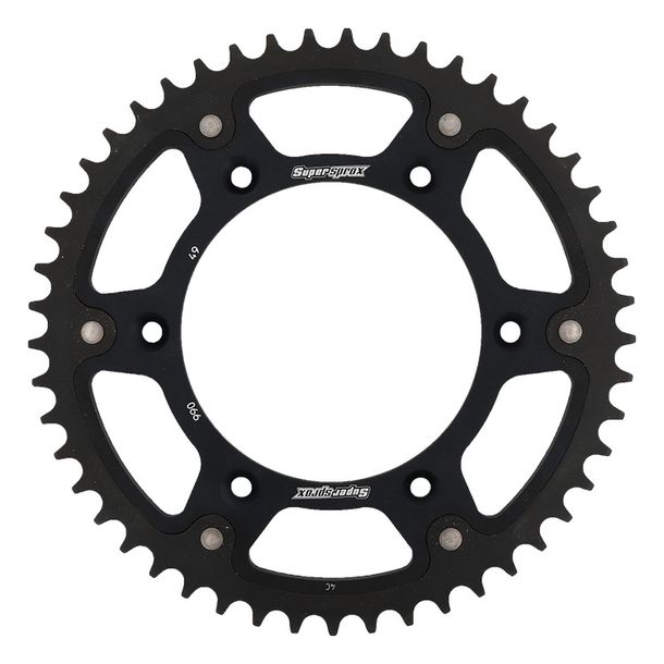 Kettenrad Supersprox Stealth 520 LK 150,0mm Ø 125mm 49Z 6-Loch Aluminium / Stahl schwarz