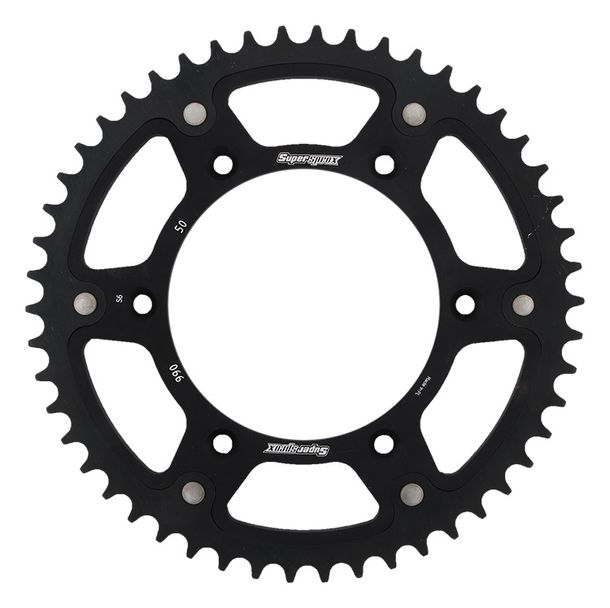 Kettenrad Supersprox Stealth 520 LK 150,0mm Ø 125mm 50Z 6-Loch Aluminium / Stahl schwarz