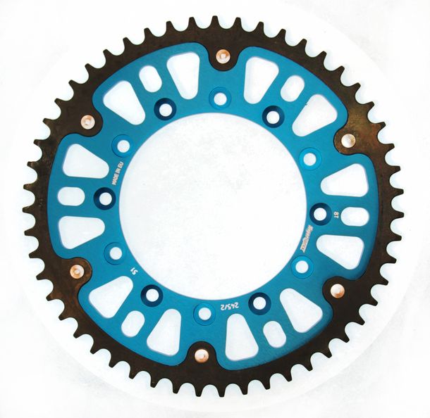 Kettenrad Supersprox Stealth 520 LK 150,0mm Ø 130mm 51Z 6-Loch Aluminium / Stahl blau