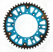 Roda dentada Supersprox Stealth 520 com furação 150,0mm diâmetro 130mm 51 dentes 6 furos Alumínio / Aço azul