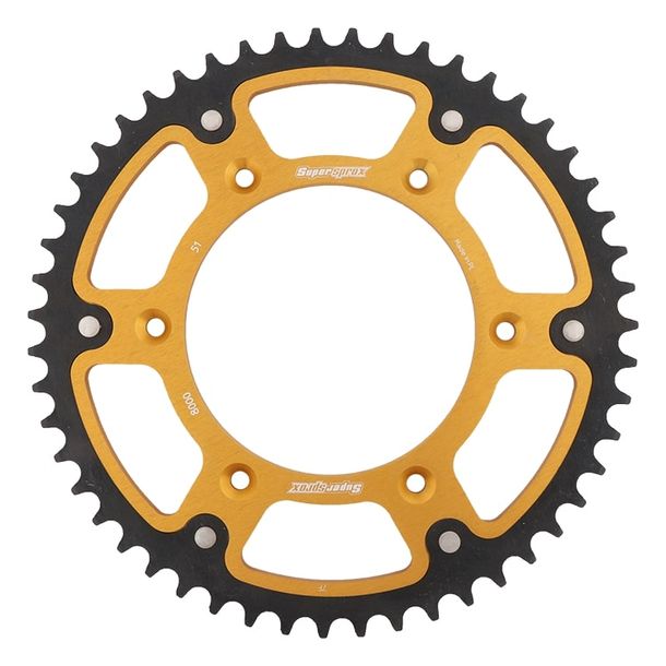 Supersprox Stealth 520 LK 152,0 mm Ø 125 mm 51Z Aluminio/acero dorado con 6 orificios