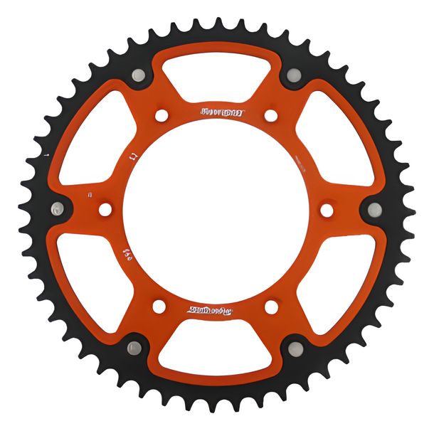 Kettenrad Supersprox Stealth 520 LK 150,0mm Ø 125mm 51Z 6-Loch Aluminium / Stahl orange