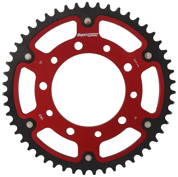 Supersprox Stealth 520 LK 138.0 mm Ø 112mm 51Z 5-hole aluminium/steel red sprocket
