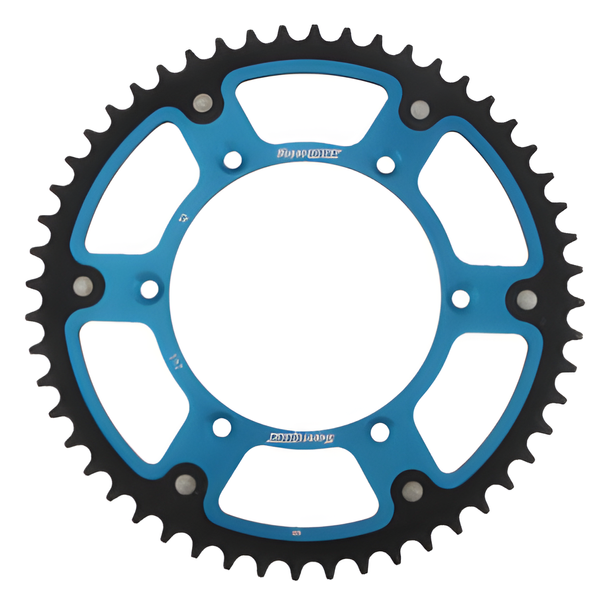 Kettenrad Supersprox Stealth 520 LK 150,0mm Ø 130mm 52Z 6-Loch Aluminium / Stahl blau
