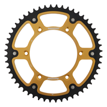 Supersprox Stealth 520 LK 150,0 mm Ø 130 mm 52Z Pignone dorato a 6 fori in alluminio/acciaio