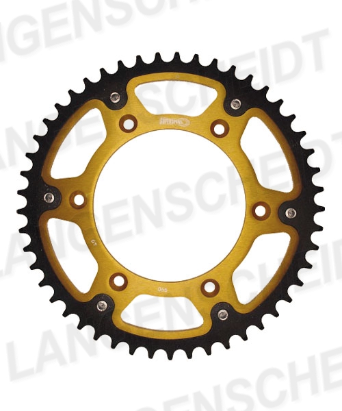 Kettenrad Supersprox Stealth 520 LK 150,0mm Ø 125mm 52Z 6-Loch Aluminium / Stahl gold