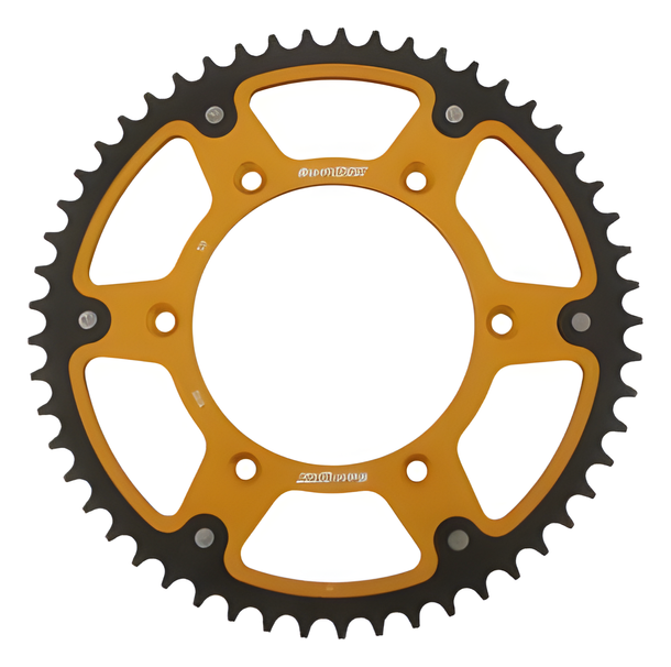 Kettenrad Supersprox Stealth 520 LK 150,0mm Ø 125mm 53Z 6-Loch Aluminium / Stahl gold