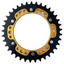 Piñón Supersprox Stealth 525 LK 140,0 mm Ø 120 mm 37T Rueda dentada de aluminio/acero dorado con 6 orificios