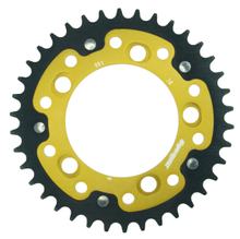 Rozetka Supersprox Stealth 525 dělená 124,0mm průměr 101mm 38 zubů 5 děr hliník / ocel zlatá