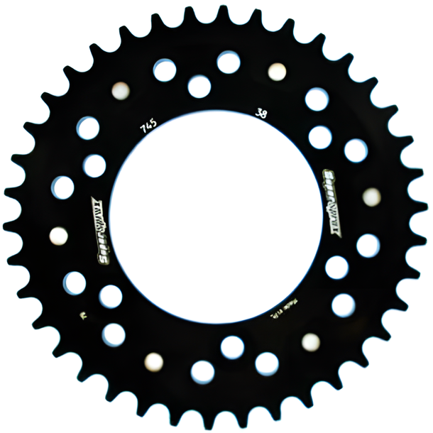 Supersprox Stealth 525 LK 124.0mm Ø 100mm 38T 6-hole aluminium/steel black sprocket