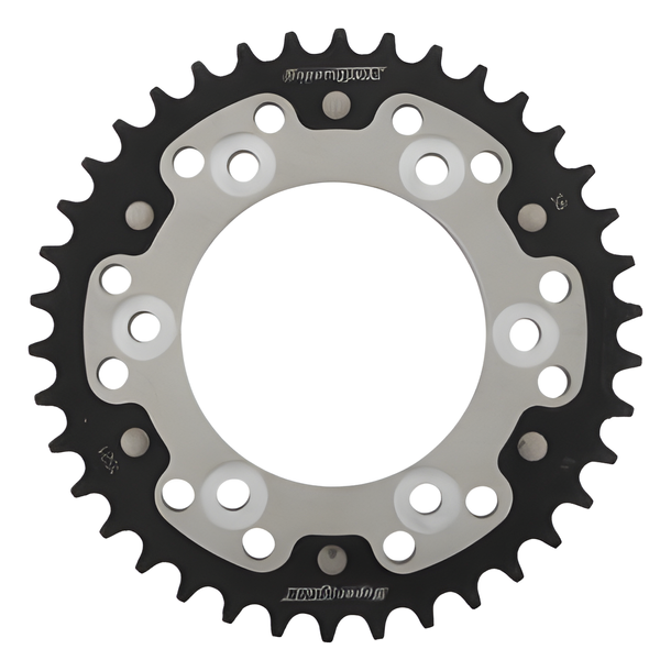 Supersprox Stealth 525 LK 124,0mm Ø 100mm 38T 6 fori in alluminio/acciaio argentato
