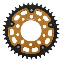 Kettenrad Supersprox Stealth 525 LK 100,0mm Ø 76mm 39Z 5-Loch Aluminium / Stahl gold