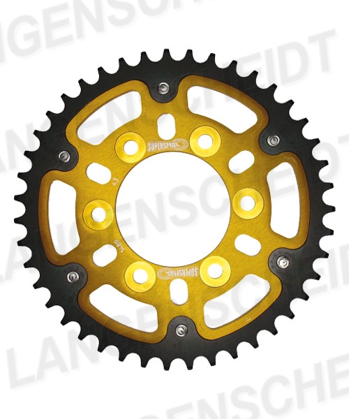 Kettenrad Supersprox Stealth 525 LK 104,0mm Ø 80mm 40Z 6-Loch Aluminium / Stahl blau