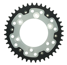 Kettenrad Supersprox Stealth 525 LK 124,0mm Ø 100mm 40Z 6-Loch Aluminium / Stahl silber
