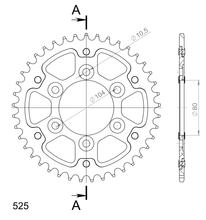 Rozetka Supersprox Stealth 525 dělené oko 104,0mm Ø 80mm 41 zubů 6 děr Hliník / Ocel modrá
