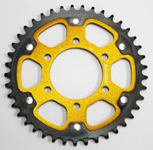 Pignon Supersprox Stealth 525 LK 100,0 mm Ø 80 mm 41T 6 trous en aluminium/acier doré
