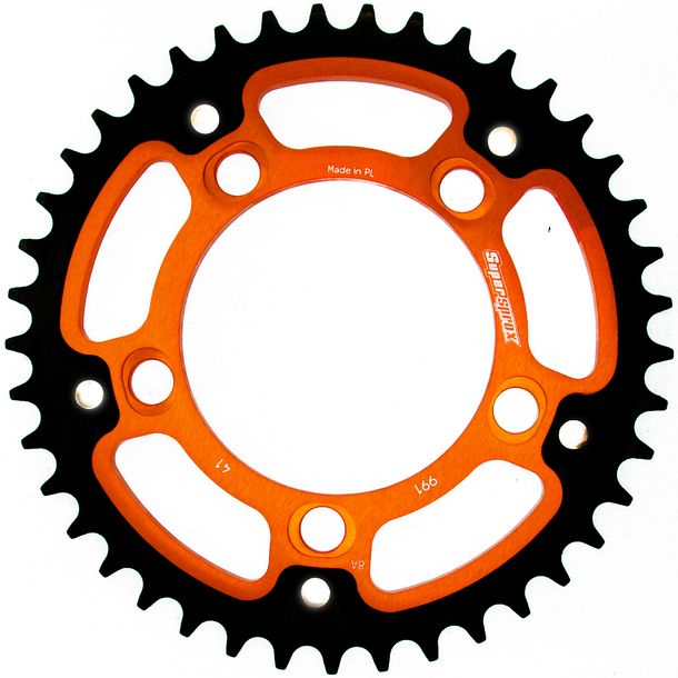 Supersprox Stealth 525 LK 124.0 mm Ø 101mm 41T 5-hole aluminium/steel orange sprocket