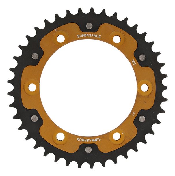 Kettenrad Supersprox Stealth 525 LK 150,0mm Ø 130mm 41Z 6-Loch Aluminium / Stahl rot
