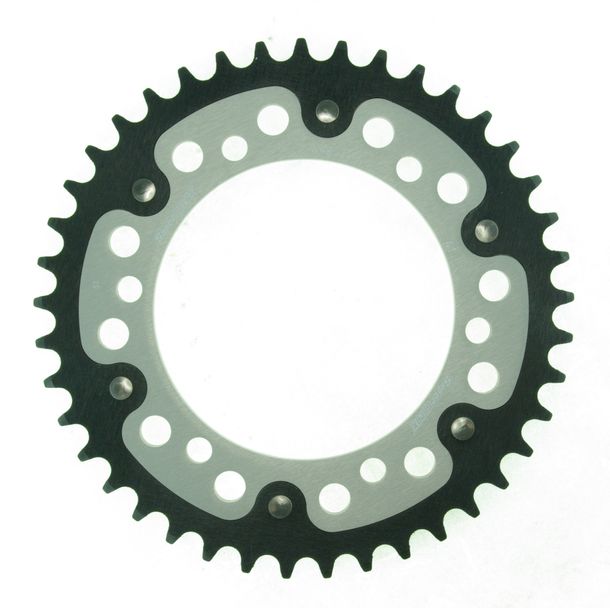 Kettenrad Supersprox Stealth 525 LK 140,0mm Ø 120mm 41Z 6-Loch Aluminium / Stahl silber